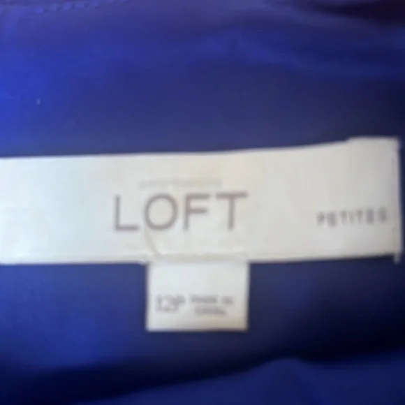 Ann Taylor Blue & black sleeveless sheath dress 10 - Picture 6 of 9